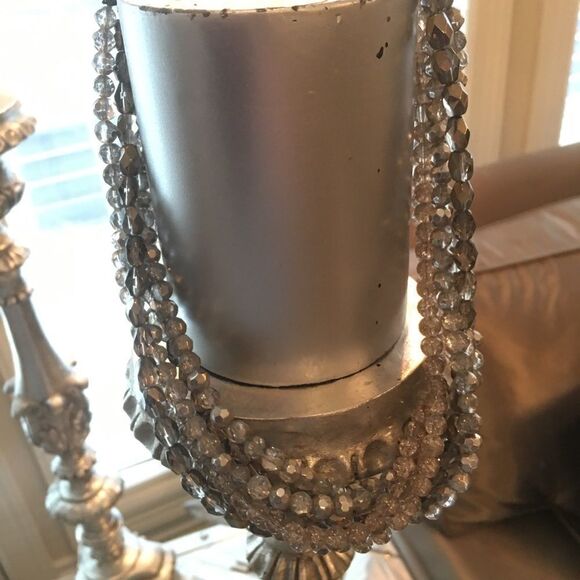 GORGEOUS MULTIPLE Silver Gray Strand Necklace! - Picture 5 of 9